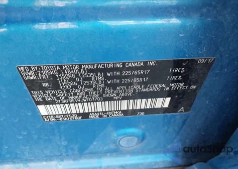 2018 Toyota Rav4 Xle из США, поврежденный, VIN 2T3RFREV4JW701703